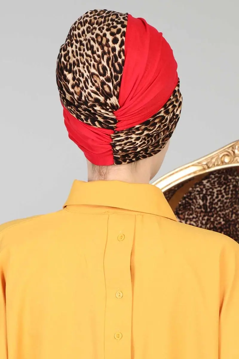 Cor sólida do osso de hijab e vermelho modelado