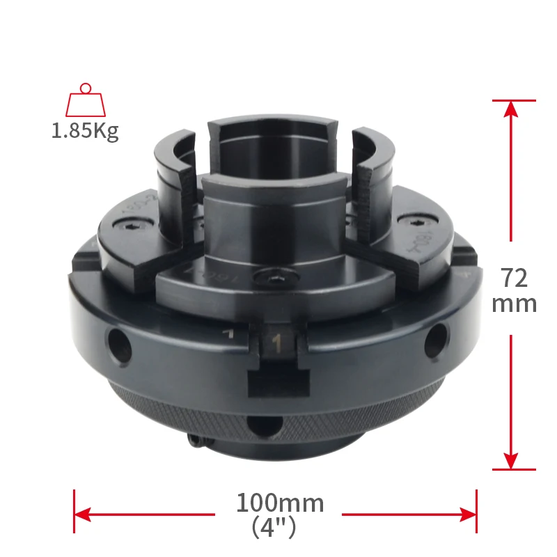 Auto Centering Madeira Torno Chuck, 4 Mandíbula, Ferramentas de Torneamento de Madeira, Torno Máquina, Acessórios, 4 \