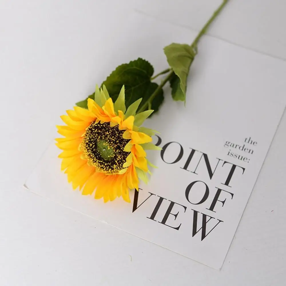 

Yellow 20 in Home Layout Realistic Creative Bride Gifts Wedding Decor Artificial Sunflower Flower DIY Sunflower Bouquet