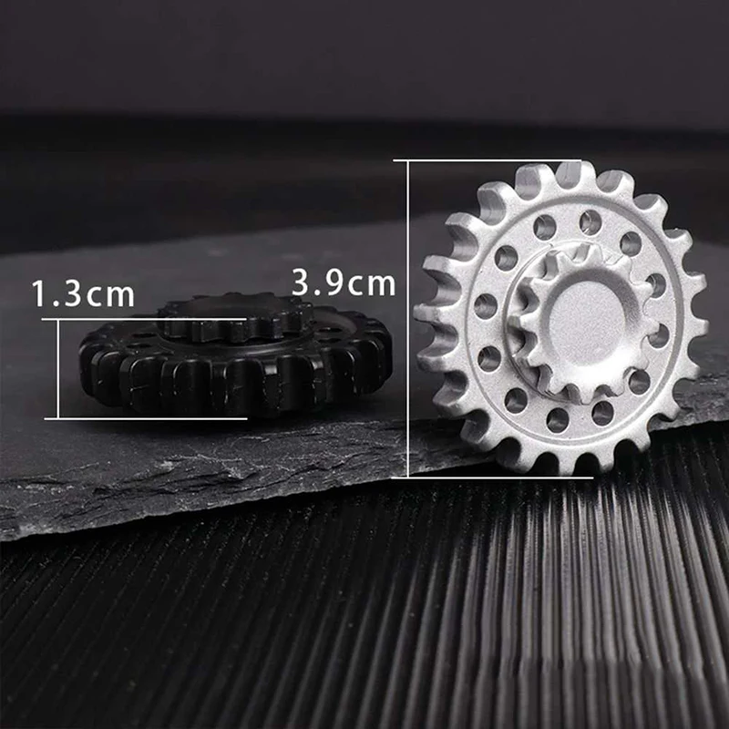 Metal Gear Fidget Spinner para aliviar el estrés TDAH juguetes para la ansiedad adultos niños dedo Gyro EDC Cool Gadget regalos