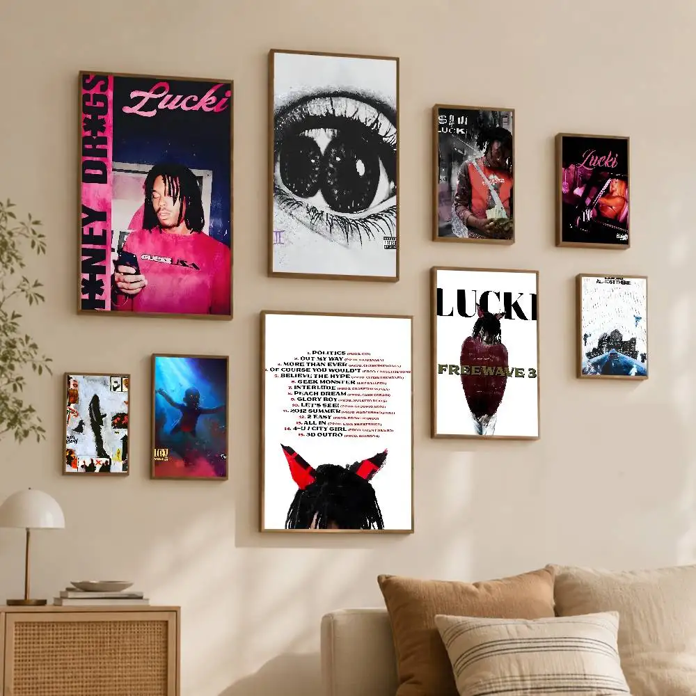 Retr-o- Lucki Rapper- Home Decoration Painting, Poster Wall Art Wall, Art Decoration Self-adhesive