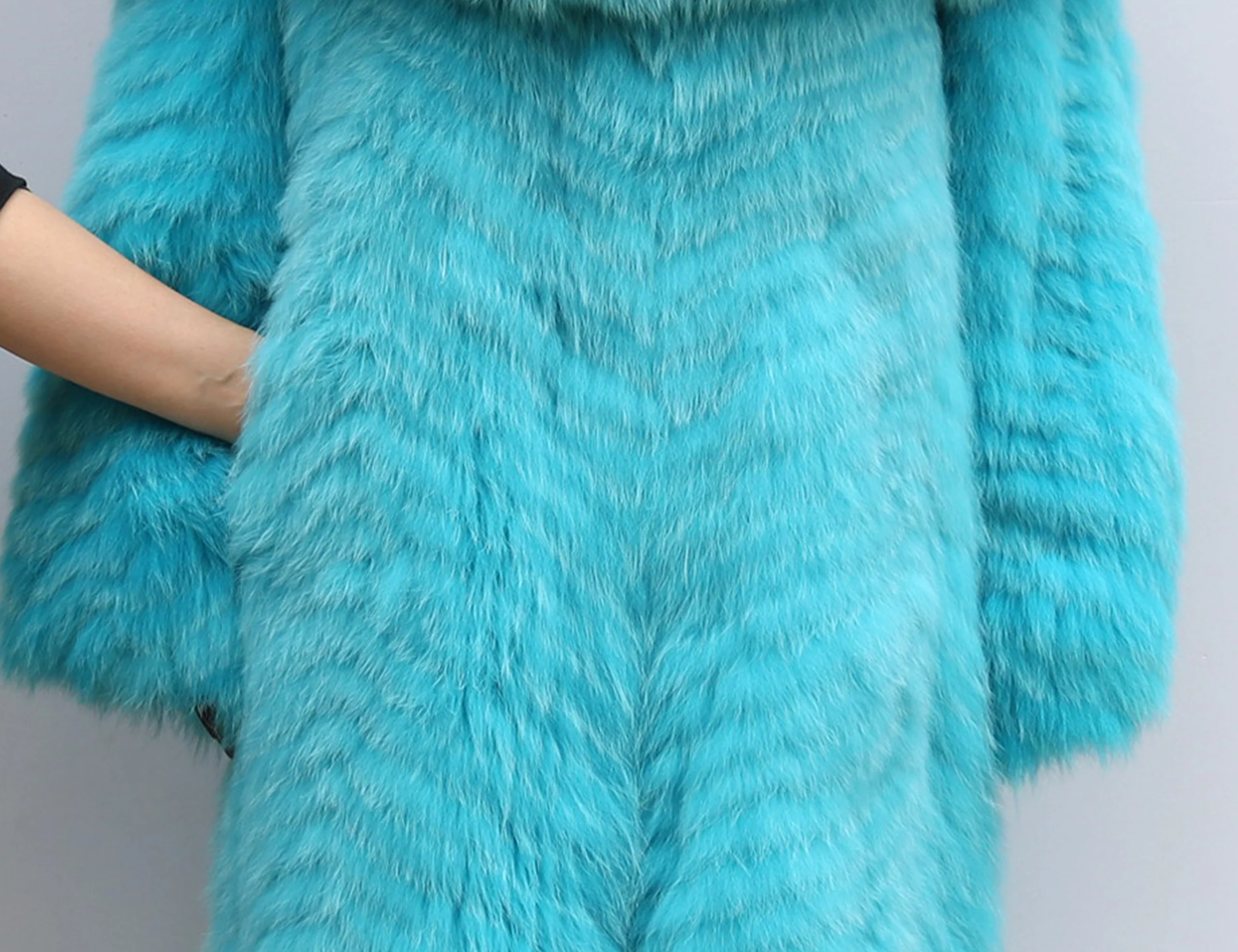 Luxury Clothes Winter New Imported Fox Fur Coat Women's X-Long Natural Fluffy Fur Jacket Ladies Fashion Outwear