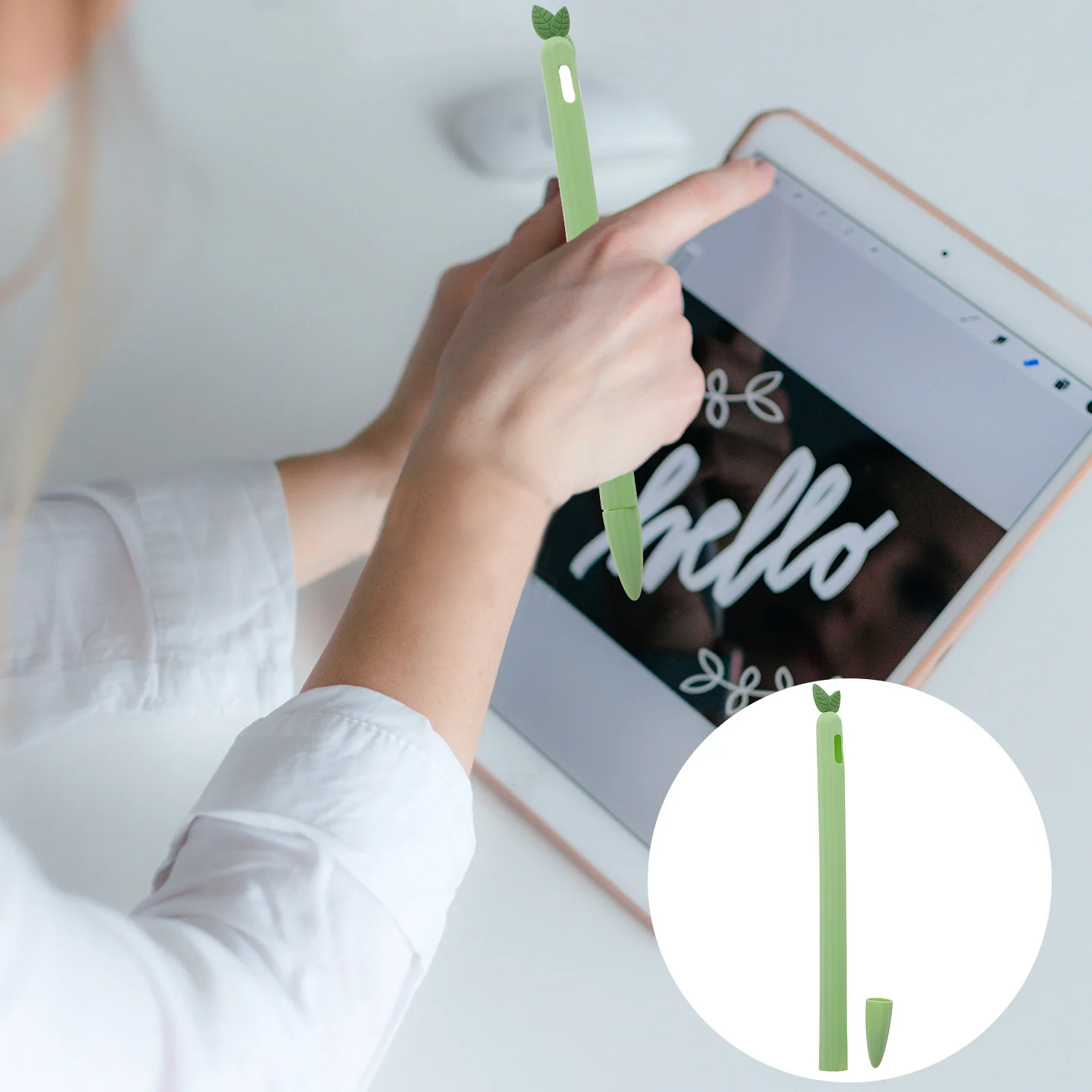 Silicone Sleeve Stylus Pen 2Nd Generation Protective Cover Detachable Design Anti-Slip Anti-Fall Sleeve Holder Charging Friendly