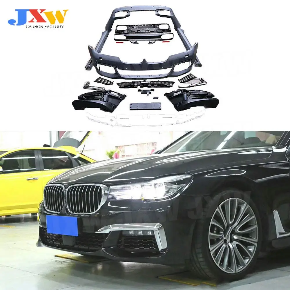 

For 7 Series PP Car Body Kits Front and Rear Bumper Lip Spoiler Wing for BMW G11 G12 730 740 750 760 Sedan M tech M sport 16-18