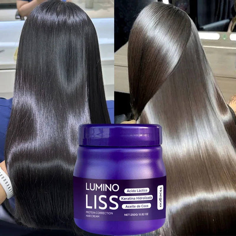 Mascarilla para el cabello con queratina, 250g, restaura el cabello, suaviza, da brillo, alisa, acondicionador de reparación profunda para cabello seco, dañado y encrespado