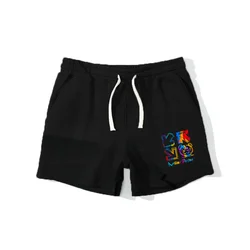 Shorts esportivos de coelho impresso masculino, secagem rápida, casual, psicopata, corrida, verão, venda quente