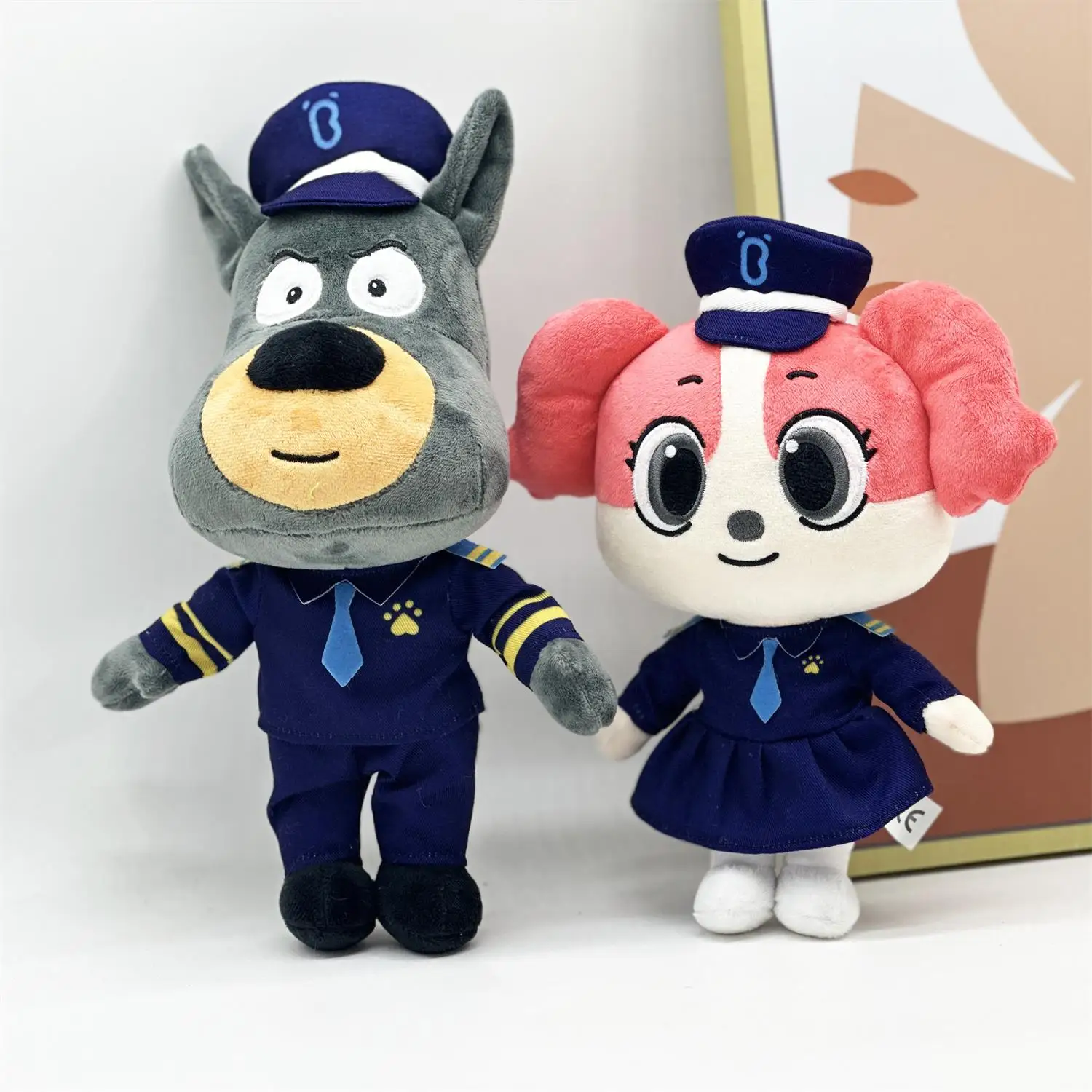 Chien Police Chief Cartoon Anime Butter Peluche, Animal Butter, Compagnon confort, Cadeaux pour enfants, Haute qualité