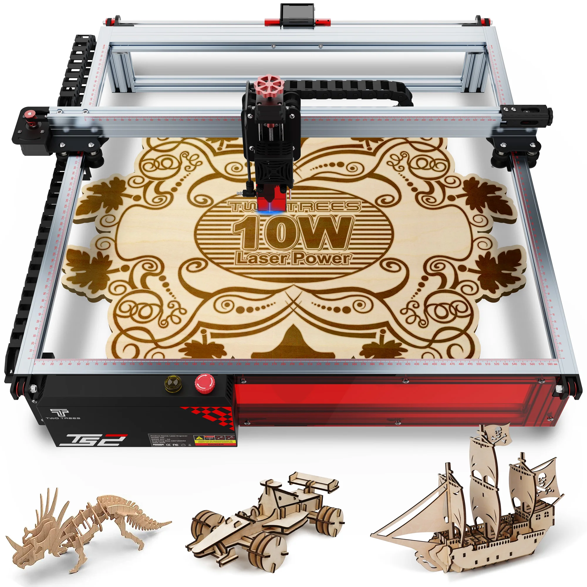 

TS2 10W portable wood blanks mr carve metal mini small gravure engraving and cutting machine two trees