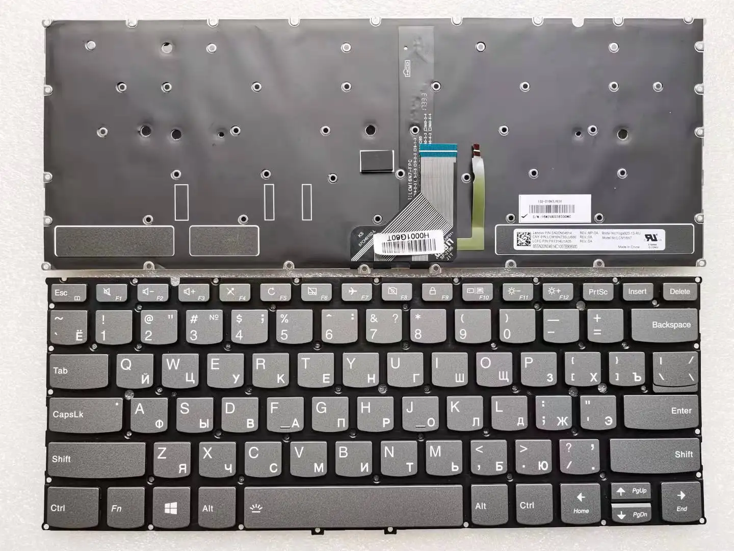 

New US Russian Keyboard For Lenovo Yoga 920-13 920-13IKB 920 13ISK 920-13ISK LCM16N7 With Backlit RU Grey