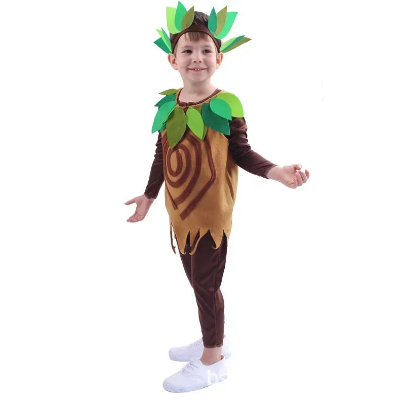 Boy Girls Kids Costume da albero per bambini Cosplay Stage Performance Fancy Dressed Halloween