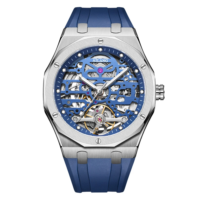 New AILANG Brand Men\'s Mechanical Watch Skeleton Luminous Waterproof Fashion Luxury Automatic Men\'s Watch