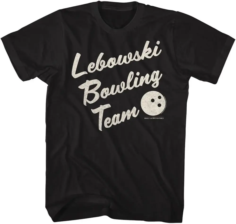 The Big Lebowski Bowling Team Mens Short Sleeve T Shirt 90s Comedy Movies Vintage Style Graphic Tees