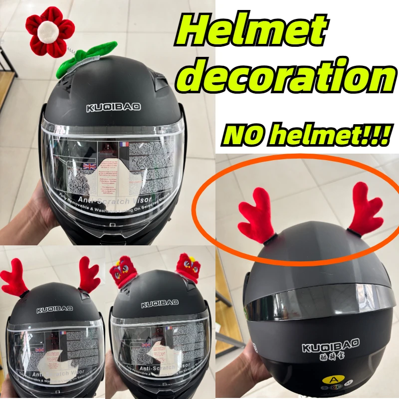 

Motorcycle helmet decoration Xiaohonghua plush deer horn trendy decoration Halloween gift, plush toy moto helmet accessories