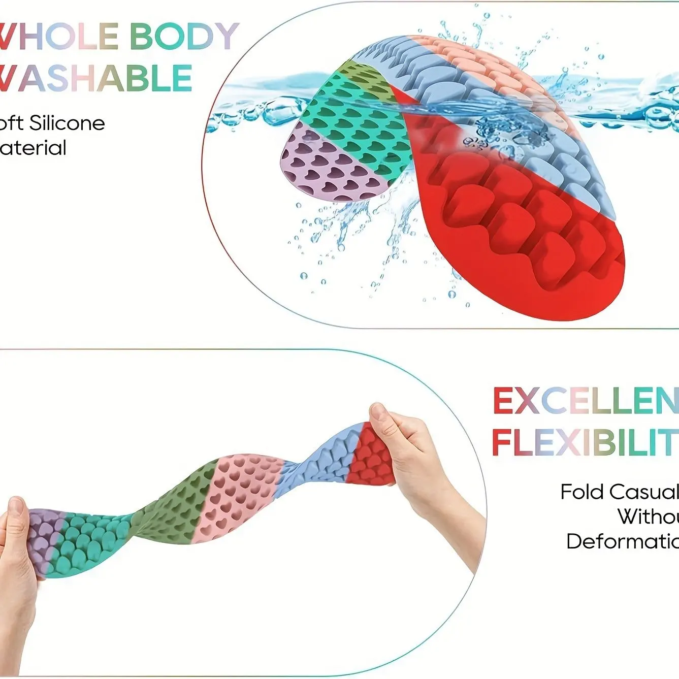 Silikon-Tastatur-Handballenauflage in Herzform, 3 Farben, ergonomische rutschfeste Schreibtischunterlage für Büro und Gaming – Detail 3