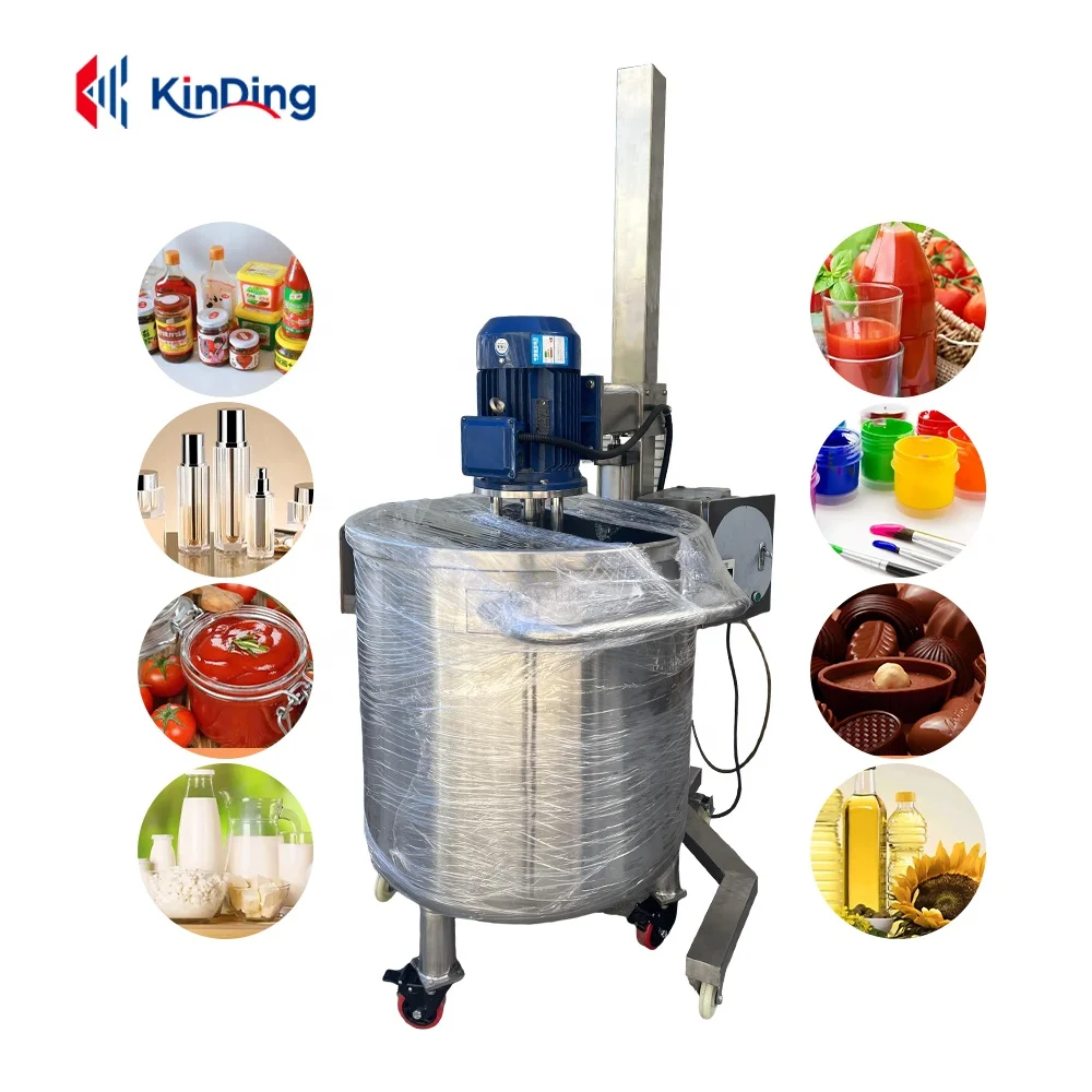 Movable Electric Lifting High Shear Mixer Cosmetic Cream Homogenizing Emulsifying Mixing Machine