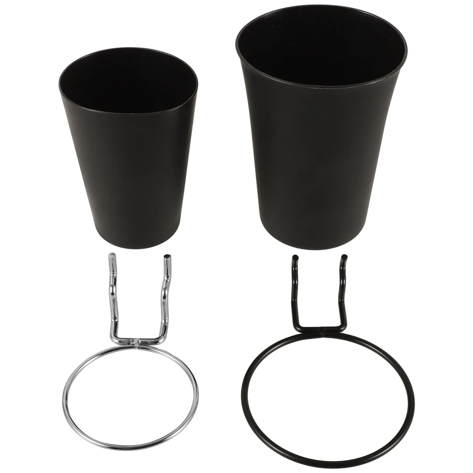2Pcs Pegboard Cup Holders Black Multi-Function Tool Storage Organizers Pegboard Bins Hooks Organizer