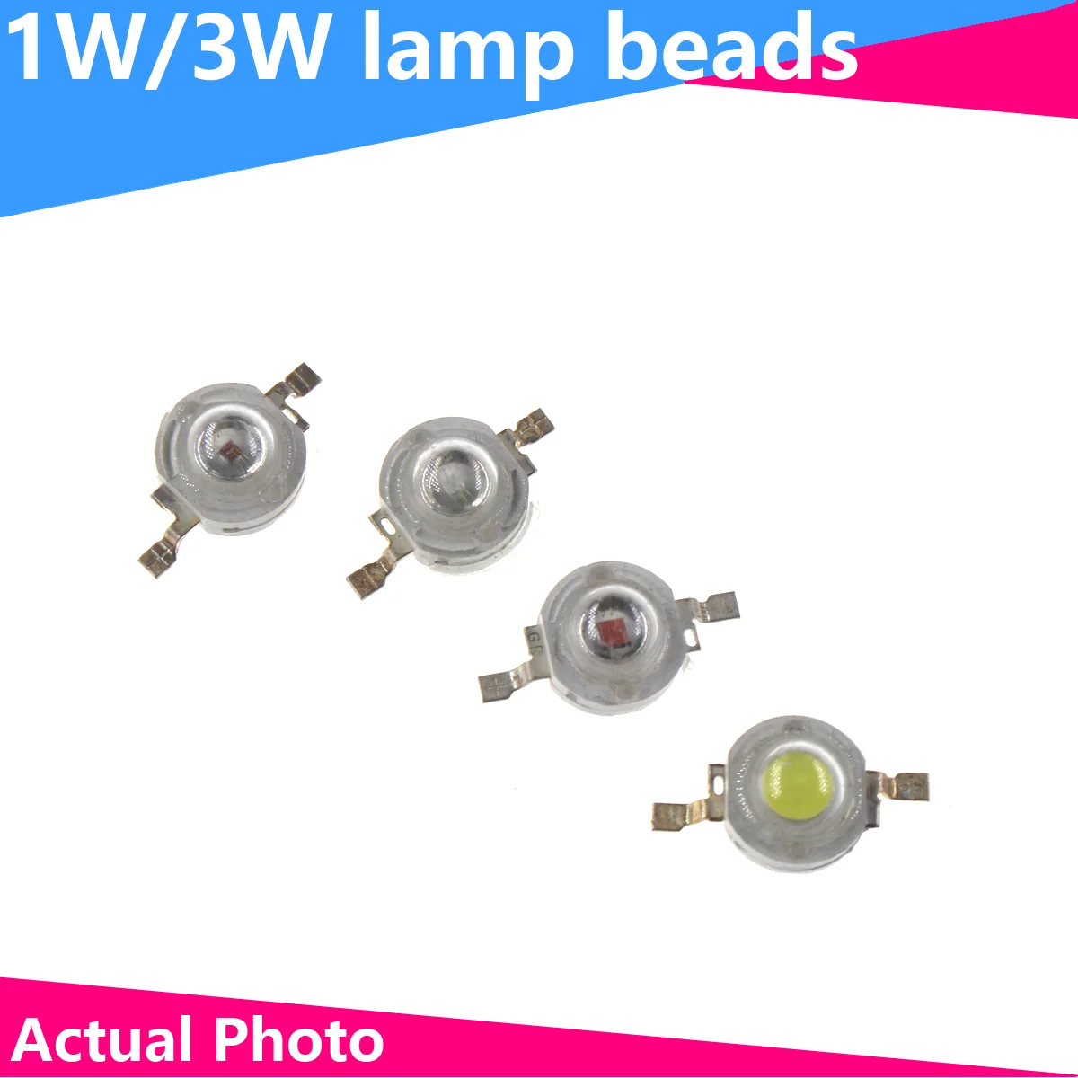 

5pcs 1W 3W LED High Power LEDs Cold White Natural White Warm White RGB Red Green Blue Yellow Light Source