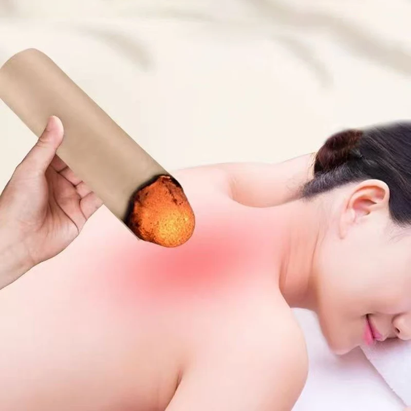 4cm Thick Pure Moxa Roll Premium Aged Wormwood for Gentle Warm Massage, Moxibustion Deep Relaxation Everyday Body Wellness