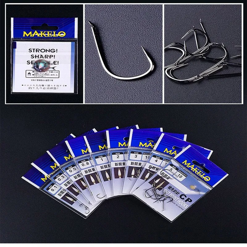 10Pcs Fishing Hook High Carbon Steel Carp Hook Sea Fishhook Fly Fishhook for Saltwater Freshwater Fishing Tool Pesca