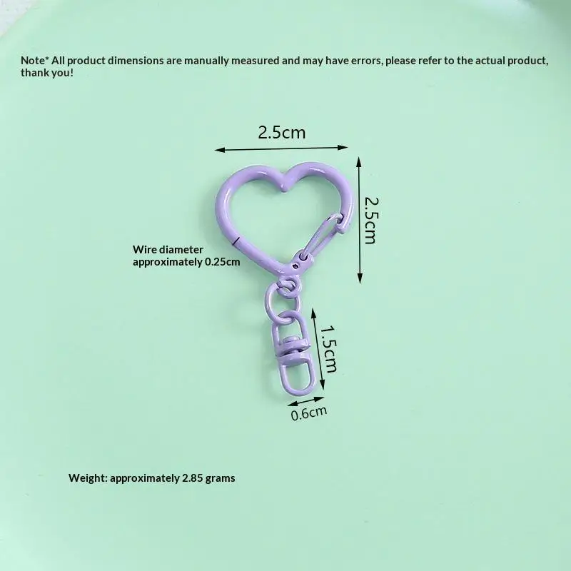 10 Stück bunte Schlüsselanhänger mit Herzförmigen Federverschlüssen aus Legierung, Karabinerhaken für DIY-Schmuckherstellung, Taschenanhänger, Handwerkszubehör – Detail 3