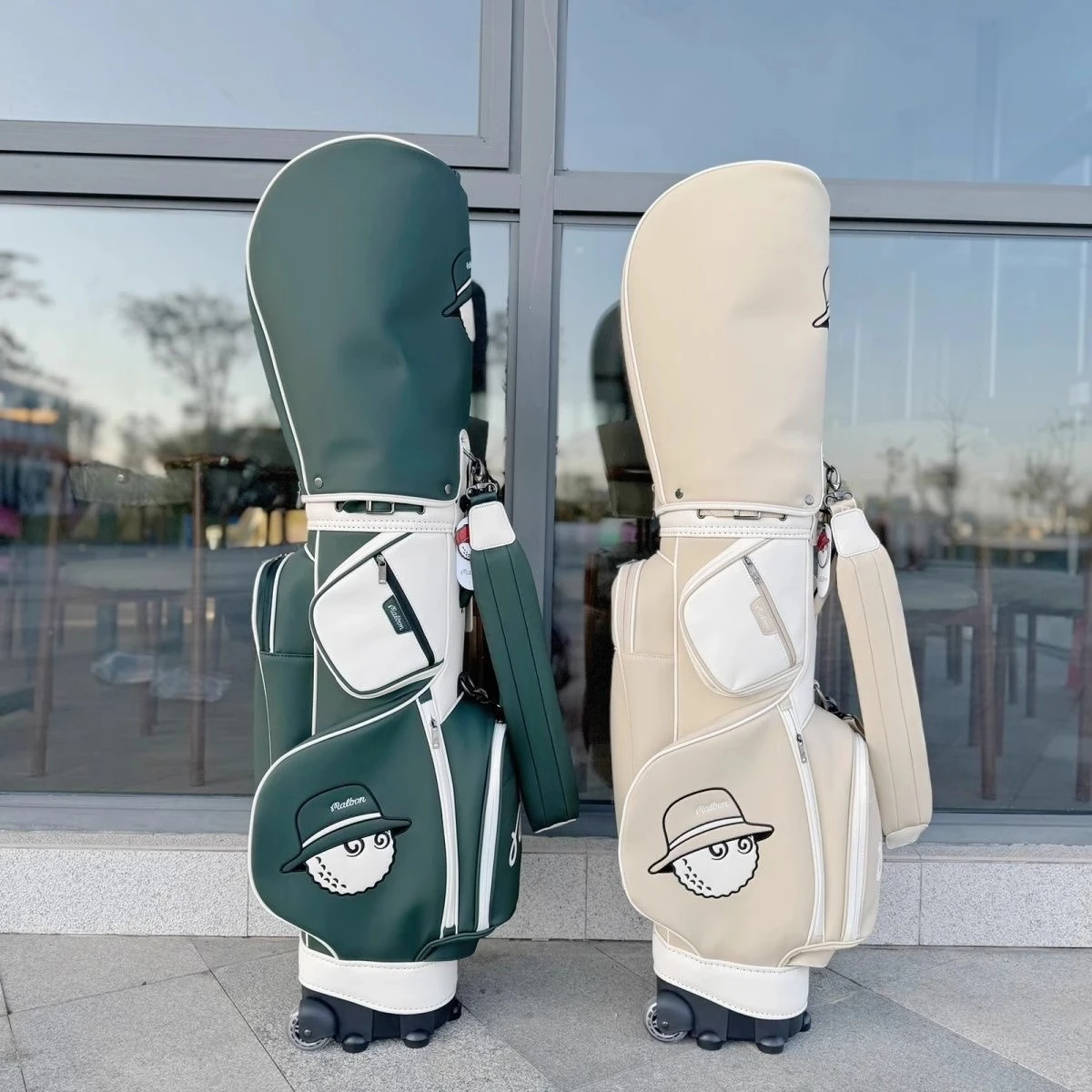 South Korea's new golf bag, the same for men and women, with pulley tie rod waterproof PU material ball bag
