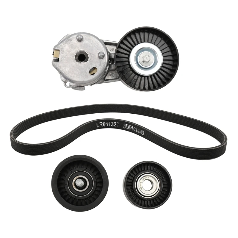 Super Sale 4pcs LR011327 LR035545 LR039516 LR039517 Drive Belt Idler Pulley Tensioner for Discovery LR4 Range Rover RR Sport
