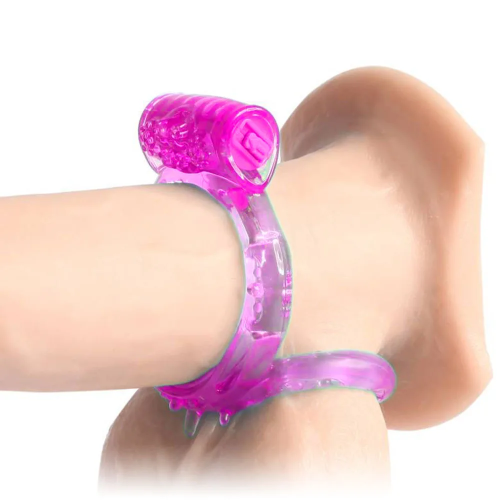 Twin vibrierender Liebes ring für Paare Sexspielzeug Dual Vergnügung verzögerung sring, Klitoris stimulator, längere Erektionen intensive Ejakulationen