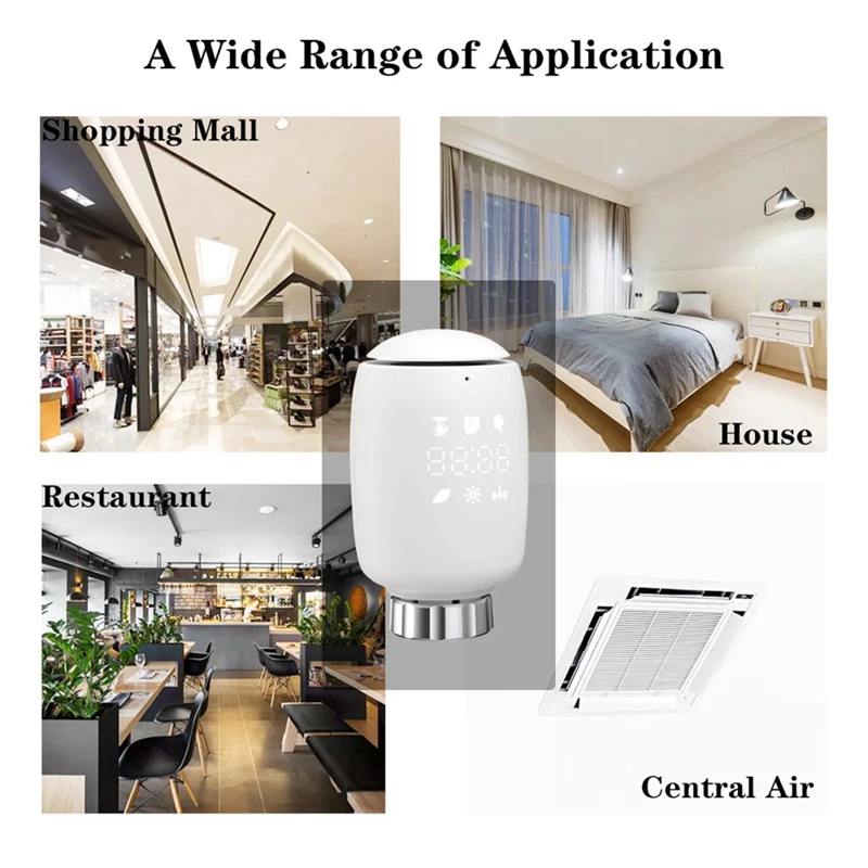 Tuya inteligente Zigbee atuador do radiador, válvula termostática programável do radiador, aplicativo remoto, fácil instalação, TRV
