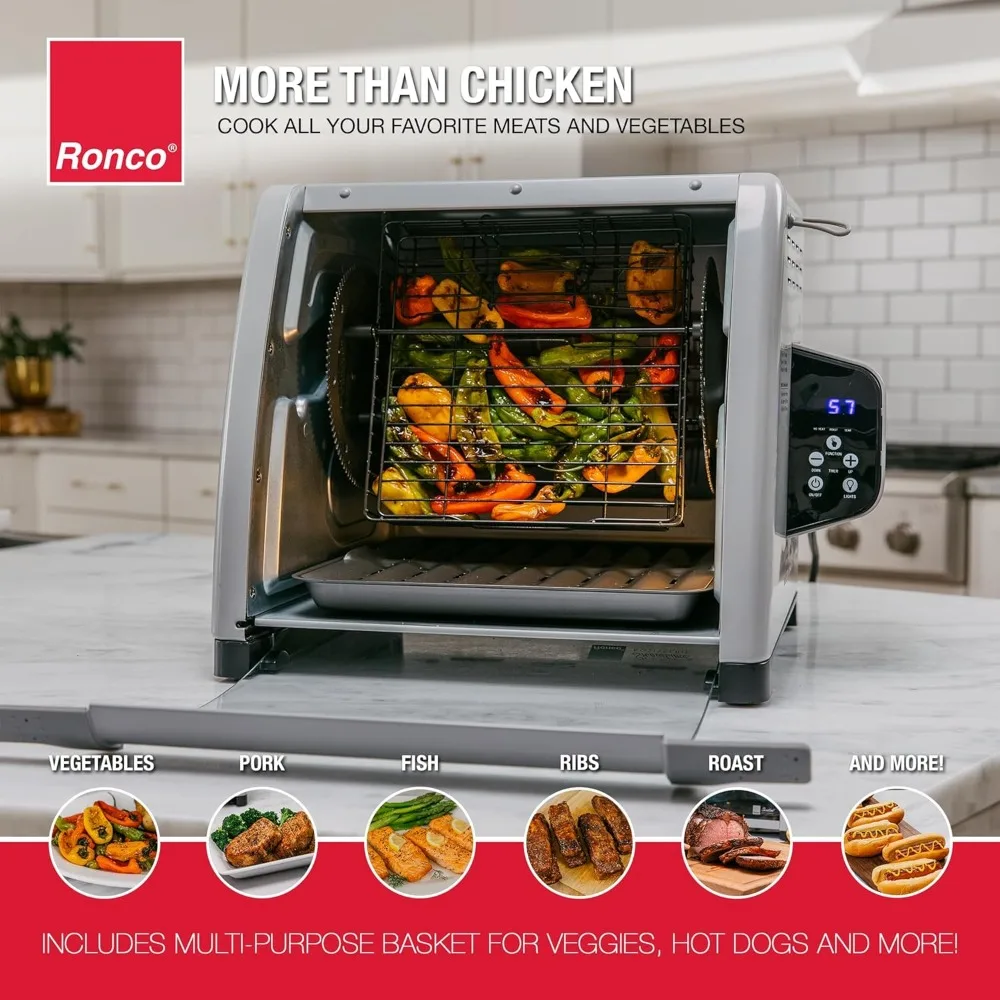 Capacidad de 2 libras, apagado automático, incluye asador Rotisserie, Multi-Pu