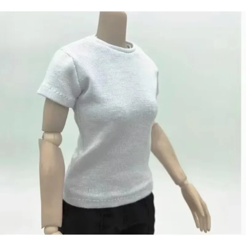 1/6 Schaal Vrouwelijke Soldaat Pure Kleur T-shirt Meerdere Kleuren Sportkleding Kleding Model voor 12 ''Action Figure Pop Accessoire