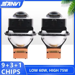 SANVI L60 Bi LED Laser Projector Lenses 3 Inch for Headlights Car LED Lights for Hella 3R G5 Retrofit Styling Car Accessories