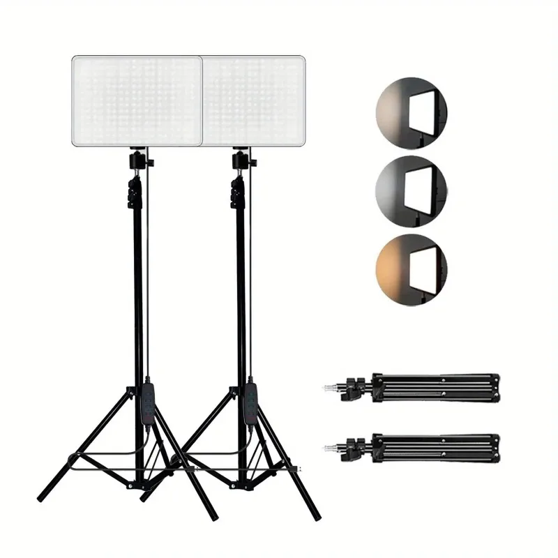 11in LED Video Fill Lamp Light Vloging Photo Studio LED Panel  With  Triopd Stand For Live Stream Makeup Meeting Group