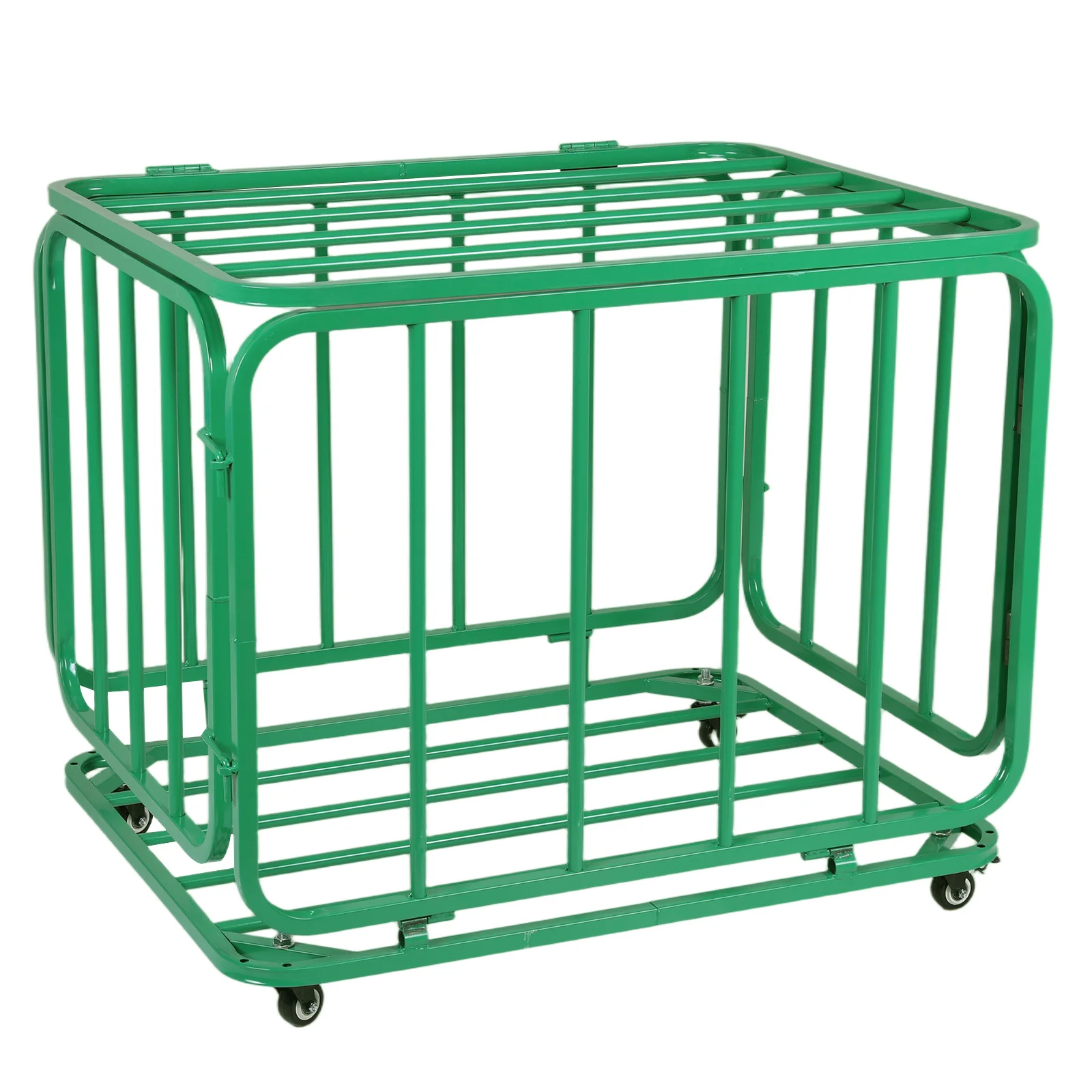 

Basketball Or Volleyball Storage Ball Cart with Wheels Basketballs Cage for Garage Club Or Gym