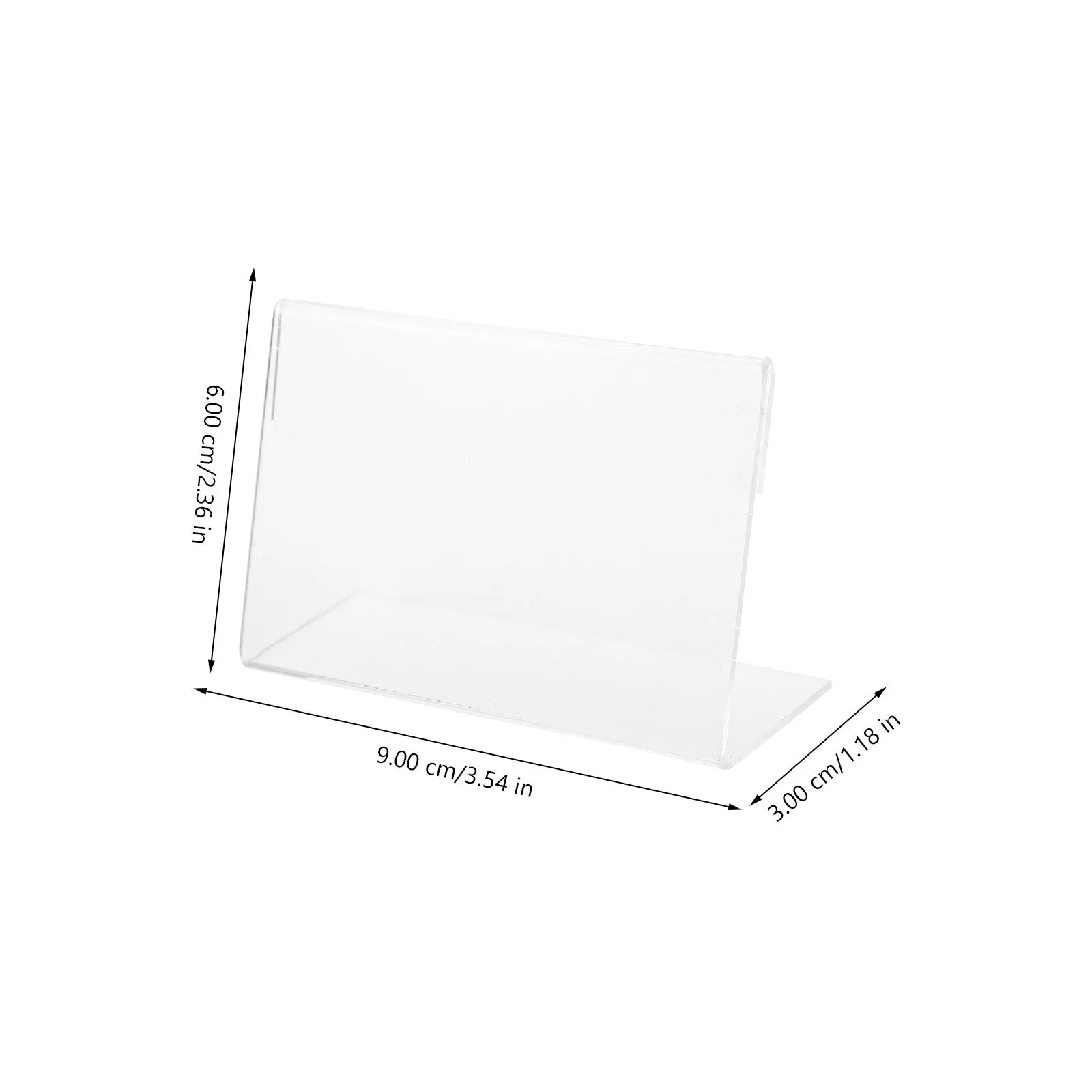

L Shape Acrylic Display Stand 20Pcs Clear Price Tag Holder for Retail Label Shelf Table Top Sign Holder Display Rack