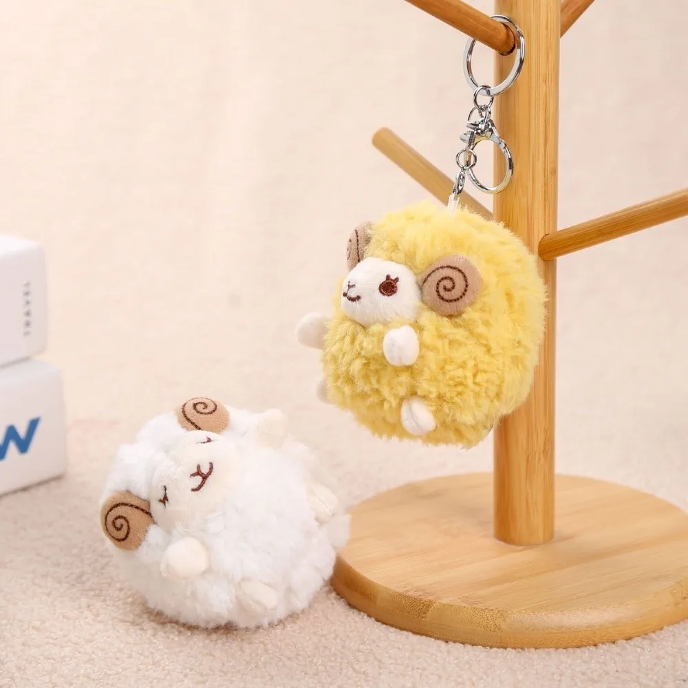 Mini Size Sheep Pendant Cartoon Anime Style Material Mini Sheep Pendant Hanging Loop Keychain Attachment Lamb Ornament