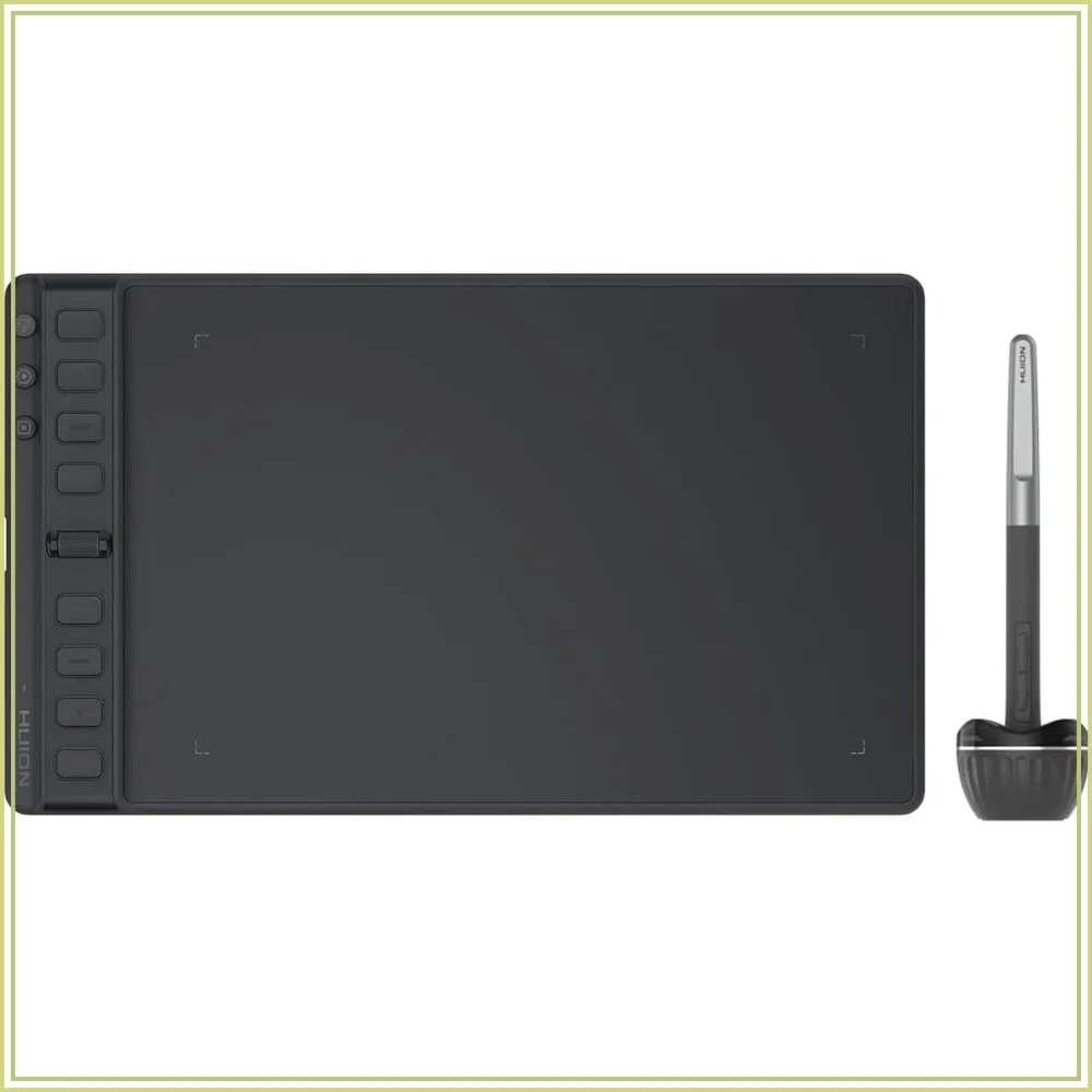 

Medium Drawing Tablet with Scroll Wheel, 8 Custom Keys, Battery-Free Stylus, 60° Tilt Support, 9x5 inch Graphics Tablet