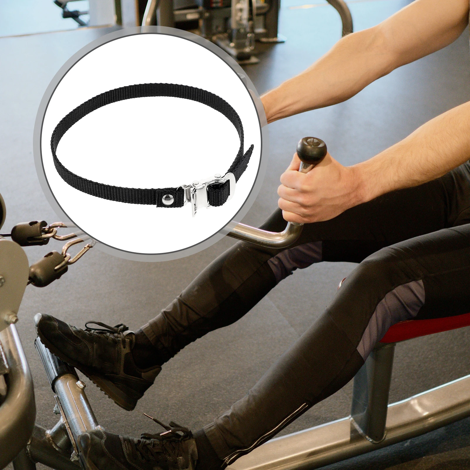 

6pcs Foot Pedal Sturdy Durable for Bike Exercise Gym Accessories Professional Toe Straps Fixing Clip Straps Anti-skid Metal