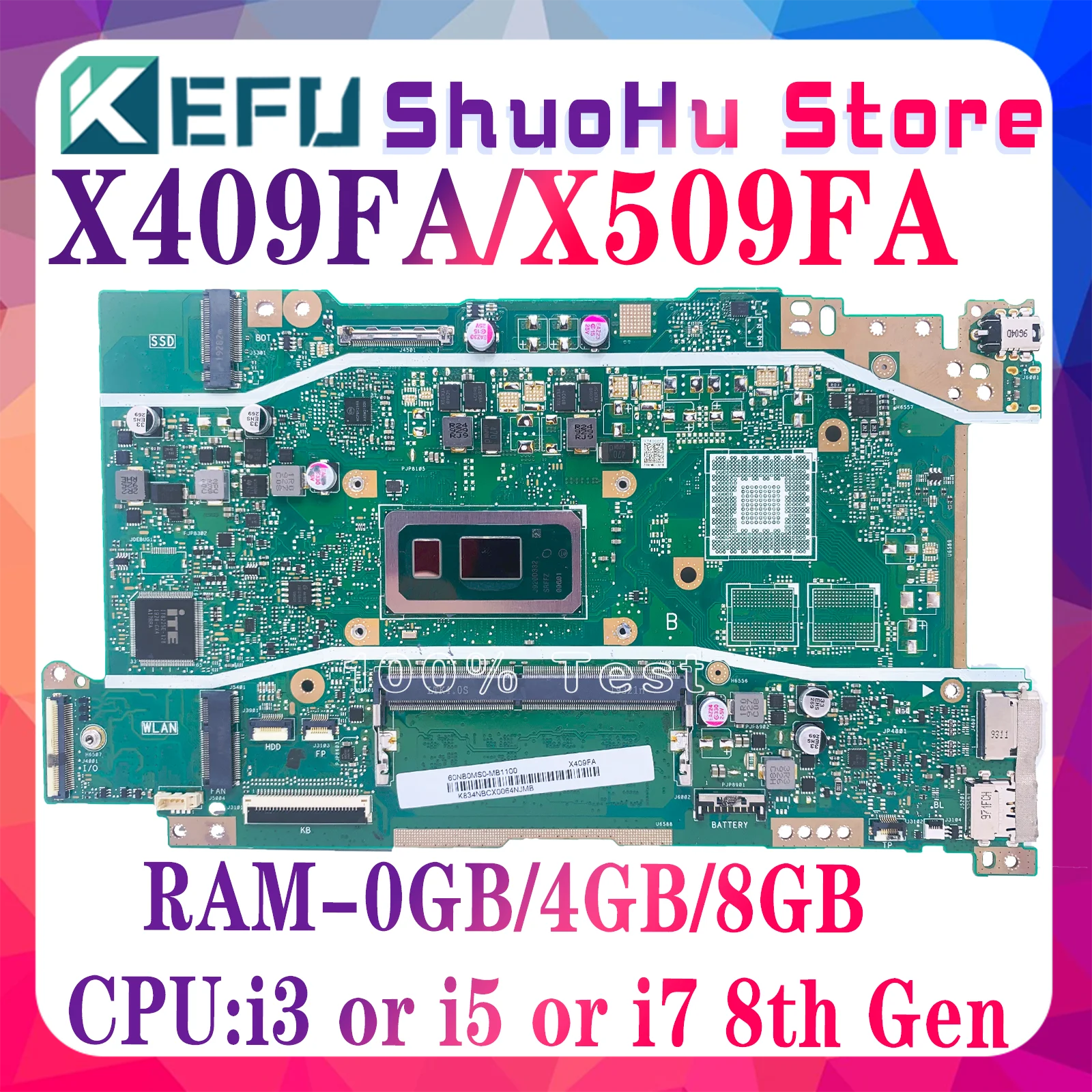 KEFU X409F Mainboard X409FB X509FB X409FA X509FA A509F A409F F409F F509F X409FJ X409FL X509FL FL8700F Y4200F Laptop Motherboard