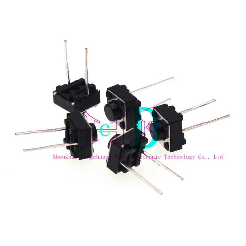 20pcs Touch switch 6 * 6 * 5MM, 2-pin long foot micro button switch, 2-pin copper foot length 13.5