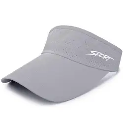 Summer Jogging Golf Sun Visor Cap for Men Women Quick Dry Breathable Eyelet Mesh Sport Running Caps Adjustable Size