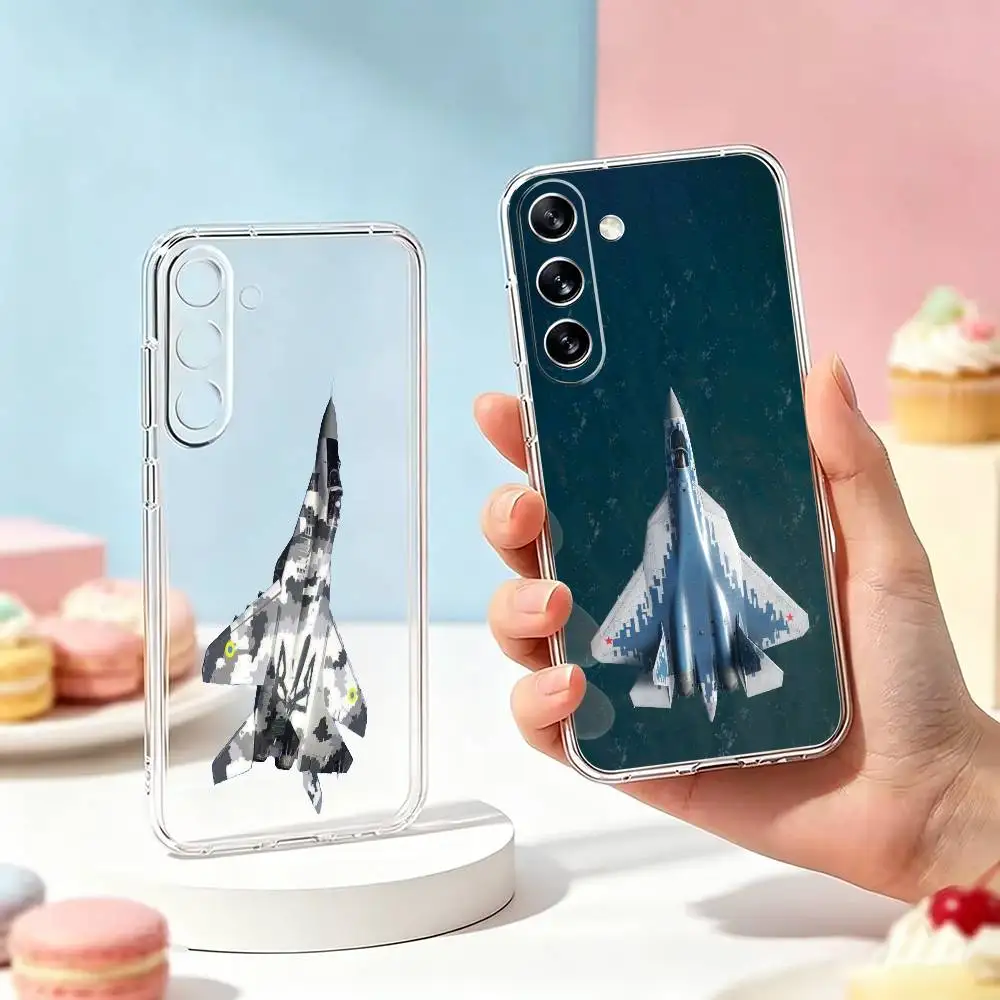 Funda para teléfono Sukhoi Su 57 Fighter-R, silicona transparente suave para SamsungA10,12,20,21S,30,31,40,50,51,52,70,71