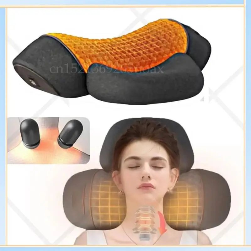 -SPOR Deep Tissue Pain Relief 3-In-1 Neck Massager Pillow For Shoulder Pain With Heating And Traction Function