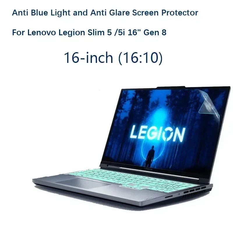 2X Anti Blue Light and Anti Glare Screen Protector Guard for Lenovo Legion Slim 5/5i 16