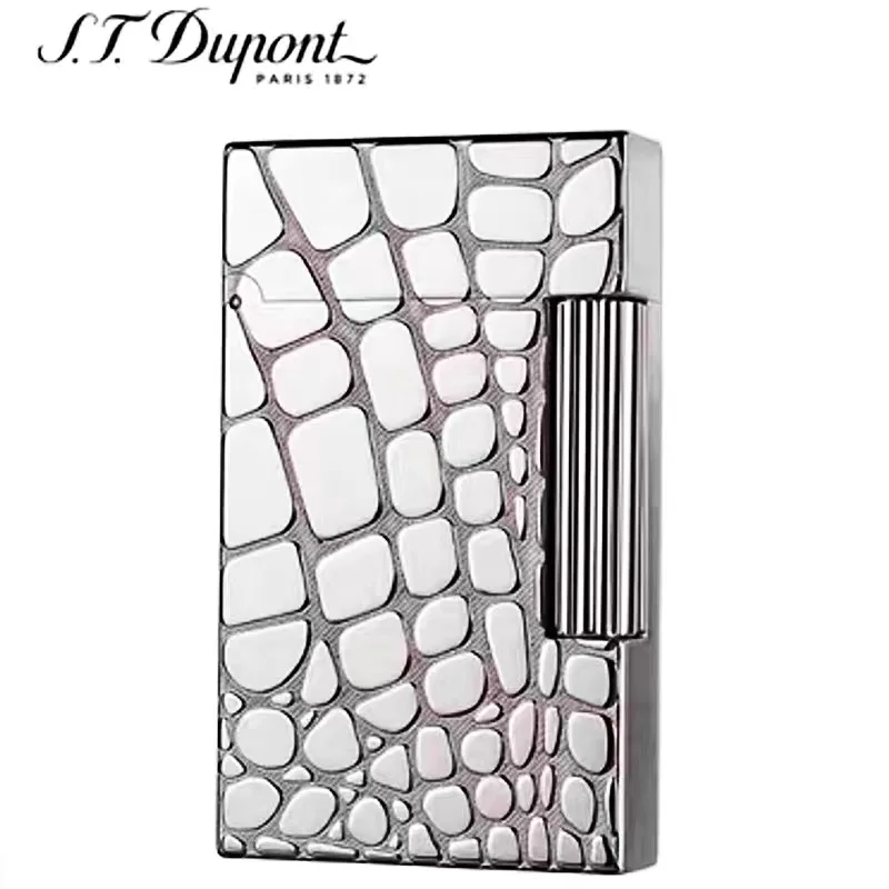 S.T. Dupont L2 Vintage Silver, Golden Croco Pattern Lighter Collection