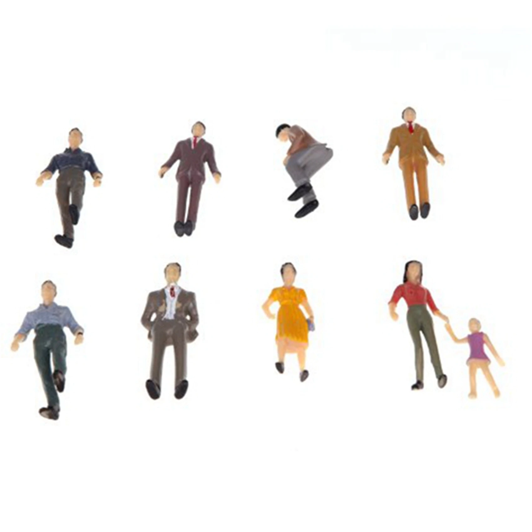 

B78B-100Pcs G Scale 1:30 Mix Painted Model People Train Park Street Passenger Figures