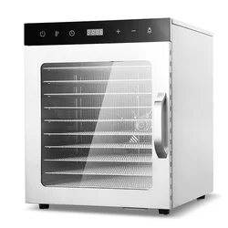 10 layer Food Dehydration Dried Fruit Machine Stainless Steel Air Drying Machine Large Capacity Touch Household and Commercial