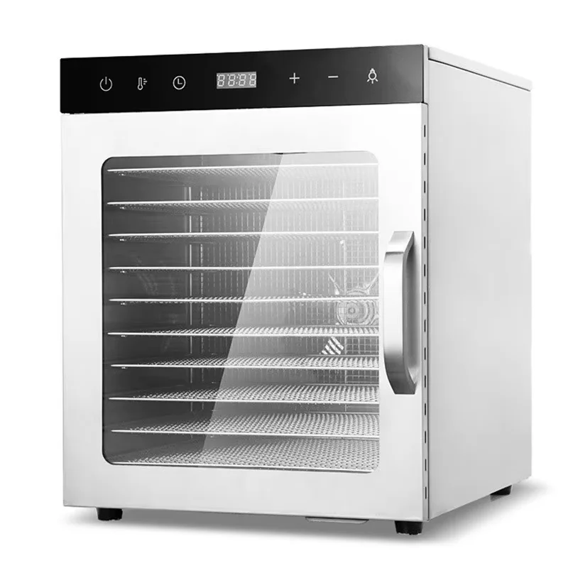 10 layer Food Dehydration Dried Fruit Machine Stainless Steel Air Drying Machine Large Capacity Touch Household and Commercial
