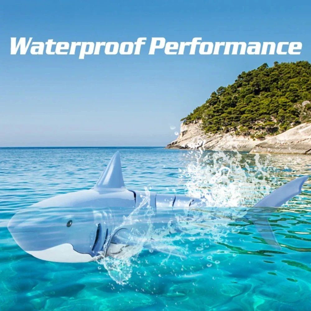 Best-selling 2.4G Remote Control Realistic Electric Shark Boat Model Swaying Fish Swimming New Toy Birthday Gift view 6