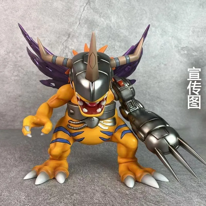Digimon dourado mecânico tiranomã figura modelo decorativo presente anime na moda brinquedo exibição estátua mercadoria meninos presente de aniversário