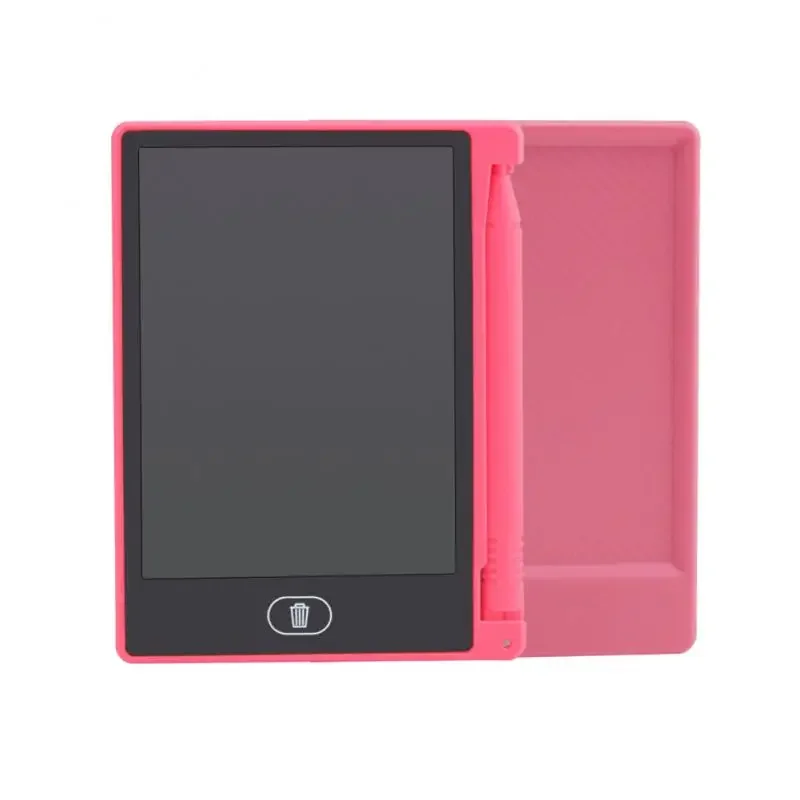 4,4 polegadas LCD Escrita Tablet Inglês Portátil Mini Crianças Desenho Graffiti Mensagem Writing Board Paperless Memo Pad Toy Gift